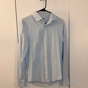 RHONE Light Blue Check Dress State of Mind Shirt - Slim Fit
